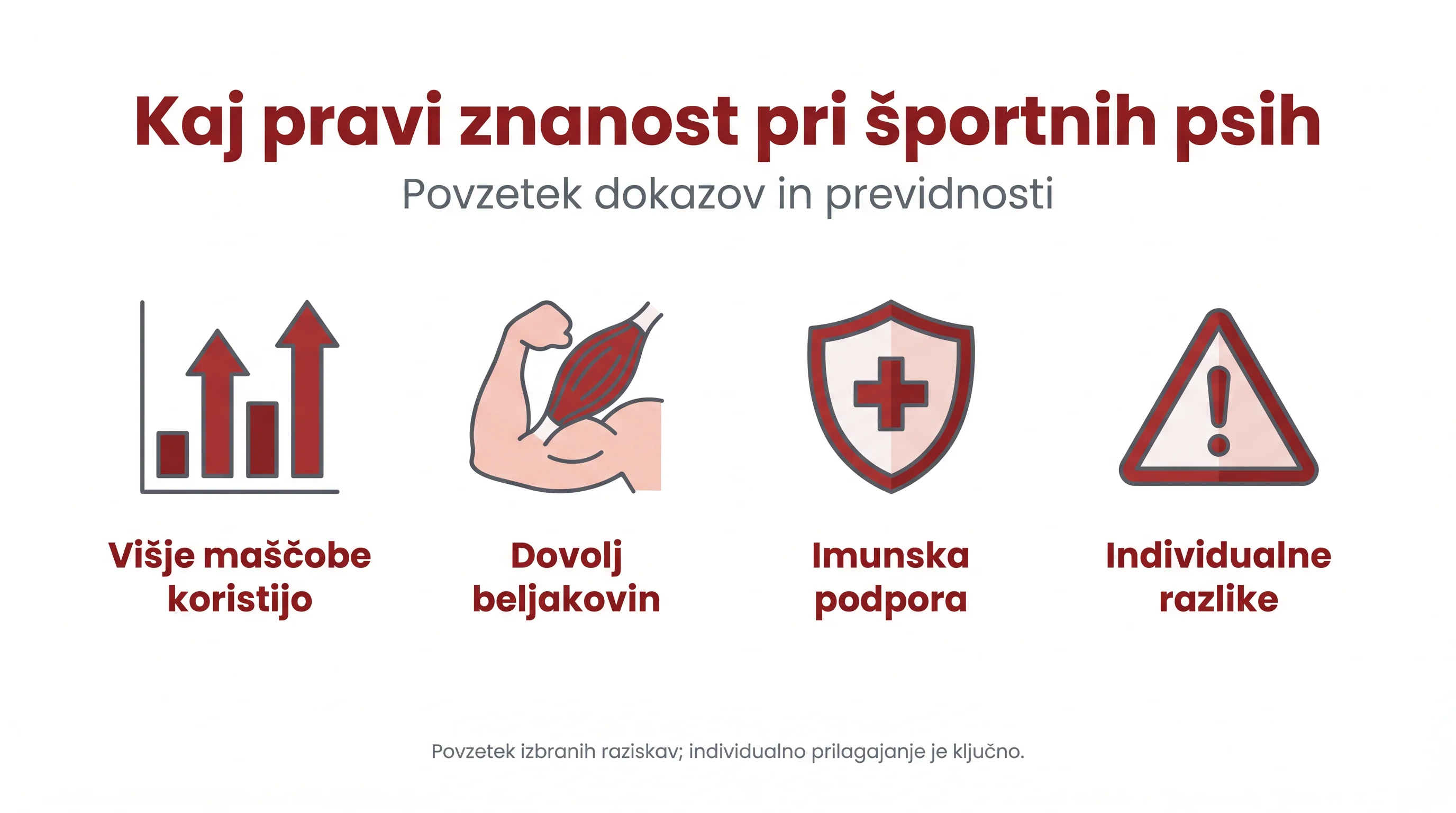 Aktivni in športni psi: prilagoditev BARF-a za energijo in regeneracijo 4 Kaj pravi znanost pri športnih psih